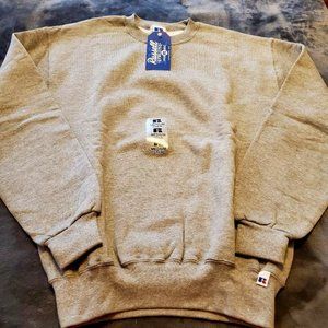 RUSSELL ATHLETIC GRAY FLEECE CREW SWEATSHIRT - NWT